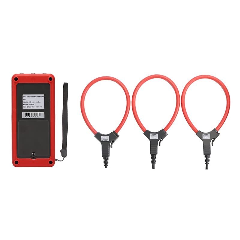 Three Channel Flexible Coil Current Recorder 1~3 Channel Flexible Coil AC Current Monitoring Meter with Range AC 0.00A～20.00kA Resolution AC 10mA
