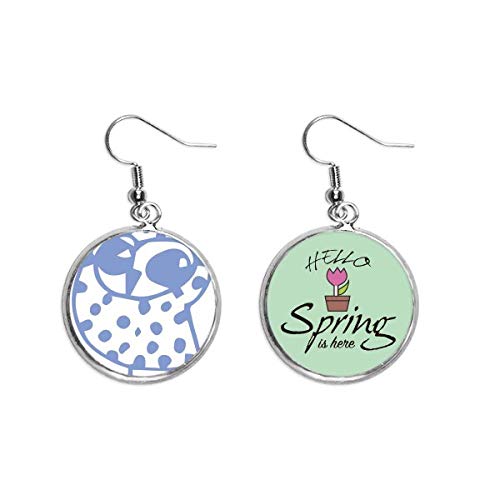 Pendientes de primavera de ave sonriente el regalo ideal de joyeria