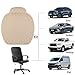 Car Seat Covers Cushion Pad,2PCS Front Bottom Seat Covers for Cars,Super Breathable,Storage Bags,Anti-Slip,Universal Automotive Seat Covers Fit for Most Sedans SUV Pick-up(2Pcs Beige)