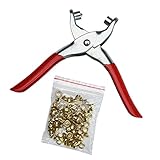 * Leicht, einfach, tragbar Lochzange Ösenzange Lochwerkzeug 100 Ösen für, Material, Gewebe, Gürtel, Kleidung, Tasche zum Dekorieren und zur Reparatur