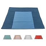 ULLENBOOM ® Wickelauflagenbezug 75x85 cm Blau (Made in EU) - abnehmbarer Bezug für Wickelauflage 85x75, Baby Überzug für Wickelunterlage aus Baumwolle, Wickelbezug für Wickeltisch