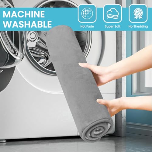 Image of HASTHIP Quick Dry Bathroom Mats Anti Slip Set of 3, Anti-Slip, Super Absorbent, 80x50 + 40x60 and U-Shaped Toilet Mats for Bathroom, Memory Foam Bath Mat, Soft & Durable, Machine Washable