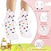 AGIFTMIND Funny Bunny Socks, Crazy Animal Magnetic Hand Holding Socks Anniversary Birthday Gifts for Women Friends (US, Alpha, One Size, Regular, Regular, White)