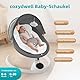 Babywippe Elektrisch Neugeborene bis 9 kg, Klappbar Bluetooth Babyschaukel Elektrisch mit 5 Schwinggeschwindigkeiten, 3-stufigem Timer und Fernbedienung, Tragbar Leicht Wippe Baby Elektronisch (Grau)