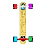 PENCIL Skateboard Cruiser 25' | A.D. Delicious Design Longboard | Complete Skateboards Trucks and Large Wheels for Kids Teens & Adults | Custom Long Board Bamboo Artisan Design