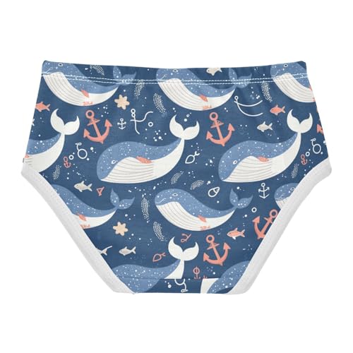 Whales Anchor Girls' Underwear Cotton Girls Briefs Soft Toddler Underwear 2T2