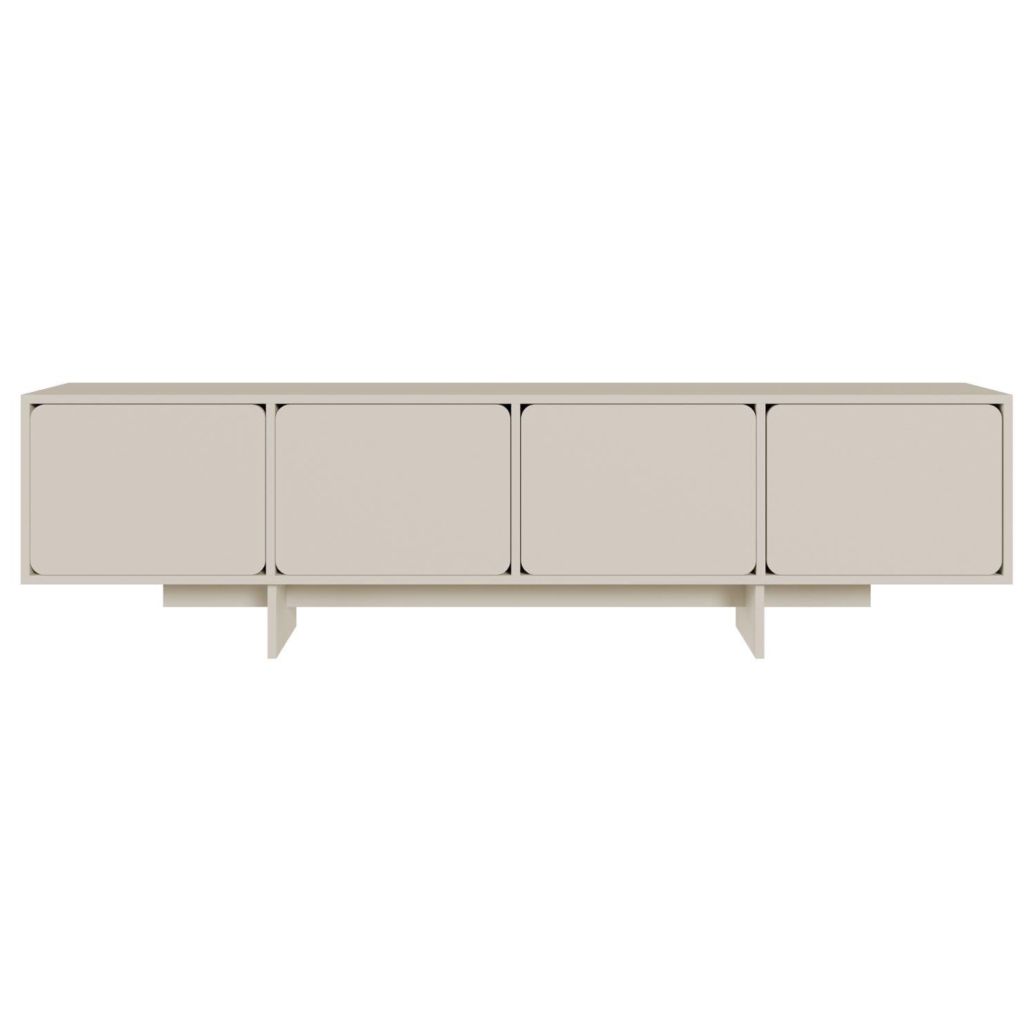 Selsey Wuwu - Armario para TV (4 Puertas, 200 cm), Color Gris y Beige