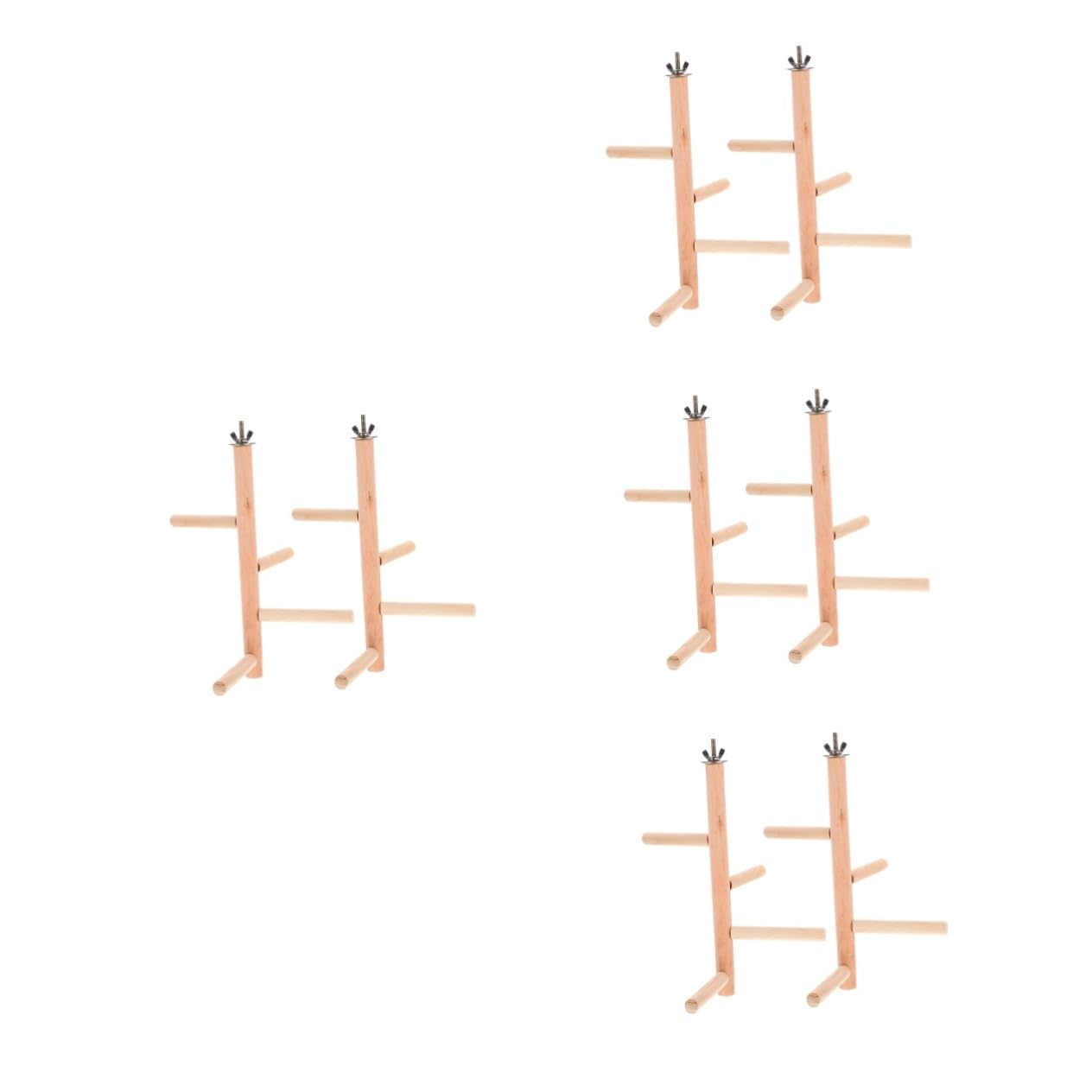 VANZACK 8piezas De Madera para Pájaros Soporte Natural para Periquitos y Aves Percha y para Jaulas De Aves