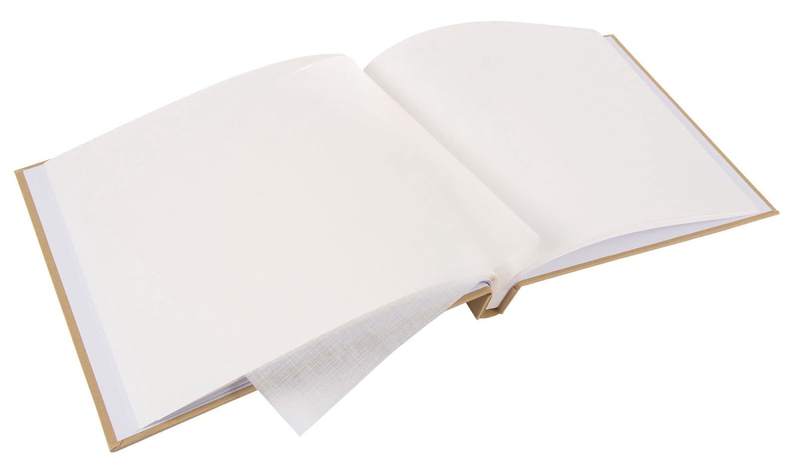 goldbuch Bella Vista 26 646 - Album fotografico a vite, 30 x 25 x 2 cm, 40 pagine bianche, copertina in lino, con finestra, colore: Marrone chiaro