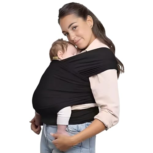 Wrap Sling de Bebê Carregador Canguru de Amarrar Little Beni (Preto)