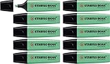 Disponible en 9 colores Marcador fluorescente STABILO BOSS Original - Caja con 10 unidades - Color turquesa