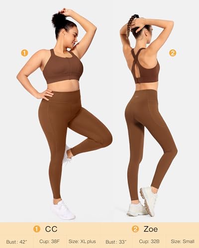 Image of High Impact Sports Bras for Women Adjustable Zip Front Plus Size Workout Bra Full Coverage Removable Padded Running