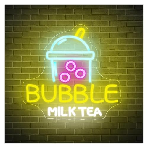Panneau néon thé au lait résout le manque d'ambiance murale de chambre
