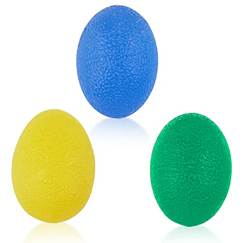 Firschoie Lot de 3 Balles d'exercice pour Les Mains, Balles Anti-Stress, 3 Niveaux de Résistance 3 Couleurs, Ballon d'entraînement pour Doigts, pour renforcer Mains et Doigts et soulager Stress Cover