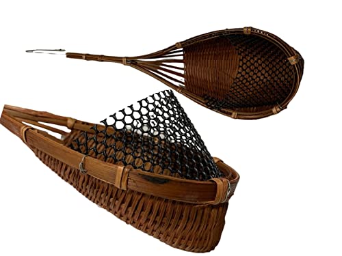 Craftmakingmanstore Bamboo Pot Hanging Orchid Basket Metal Hook Pack 2 For Trellis Gazebo For Decorative Indoor Outdoor Flower Small Flower Plants Planter #TOP3