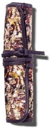 Sonia Kashuk Cosmetic Bag Brush Rollup Distress Floral with Foil Multi-Colored