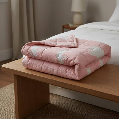 AFXGUSD Weighted Blanket Weighted Throw Weighted Quilt Weighted Comforter with Gentle Pressure for Soft Breathable Skin Friendly Finish Suitable for Bed time Routine Couch Relaxation Weekend - Image 2