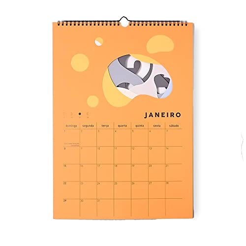 CALENDÁRIO 2023 DE PAREDE TECA PAPELARIA RECORTES