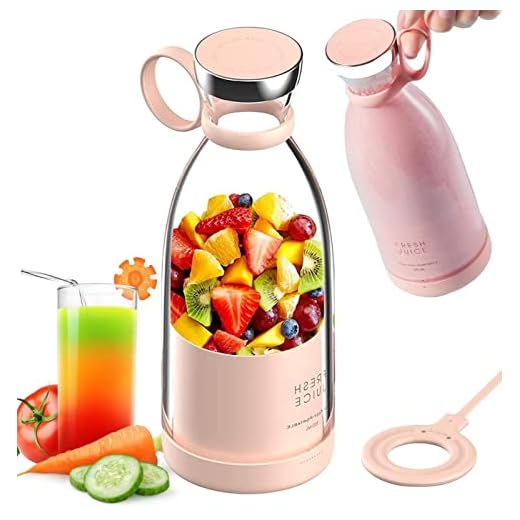tamanho pessoal, liquidificador portátil s-moothies 350 ml com 4 lâminas, copo suco rápido recarregável por USB, mini espremedor viagem para smoothie, frutas, milk shakes