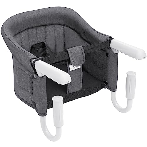 Hook On High Chair, Portable Clip On Table High Chairs For Babies And Toddlers, Removable And Washable Baby Feeding Seat, High Load Design, Attach To Table For Home And Travel- Grey #TOP14