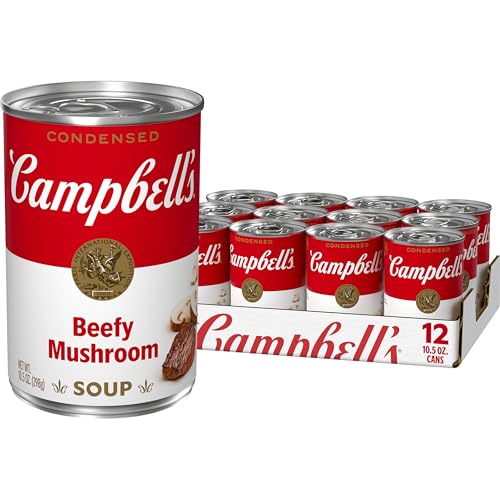 Campbell's Condensed Beefy Mushroom Soup, 10.5 oz Can (12 Pack)