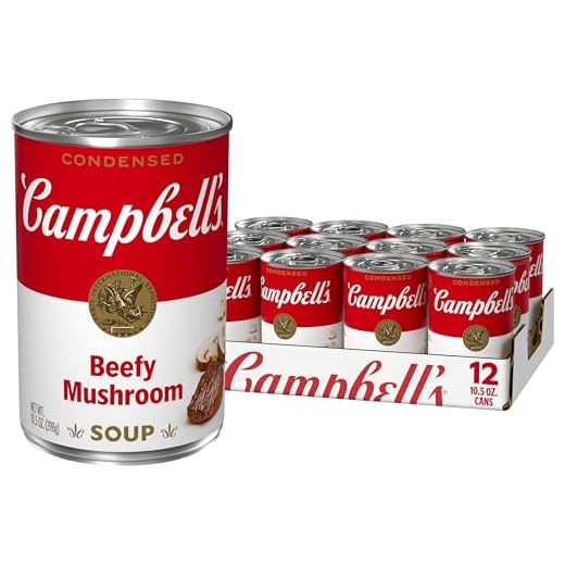 Campbell's Condensed Beefy Mushroom Soup, 10.5 Ounce Can (Pack of 12)