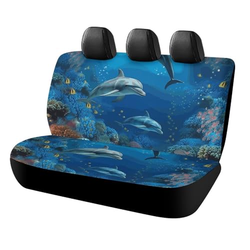 Housse de siège arrière dauphin antidérapante pour voiture : protection durable et anti-rayures