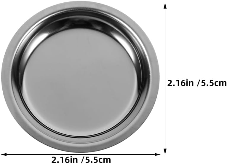 Tea Bag Holder Round Tea Bag Tray Stainless Steel Saucer Coaster for Cup Small Spoon 2-Pack 2.16 X 2.16 X 0.19 in Home Kitchen Party