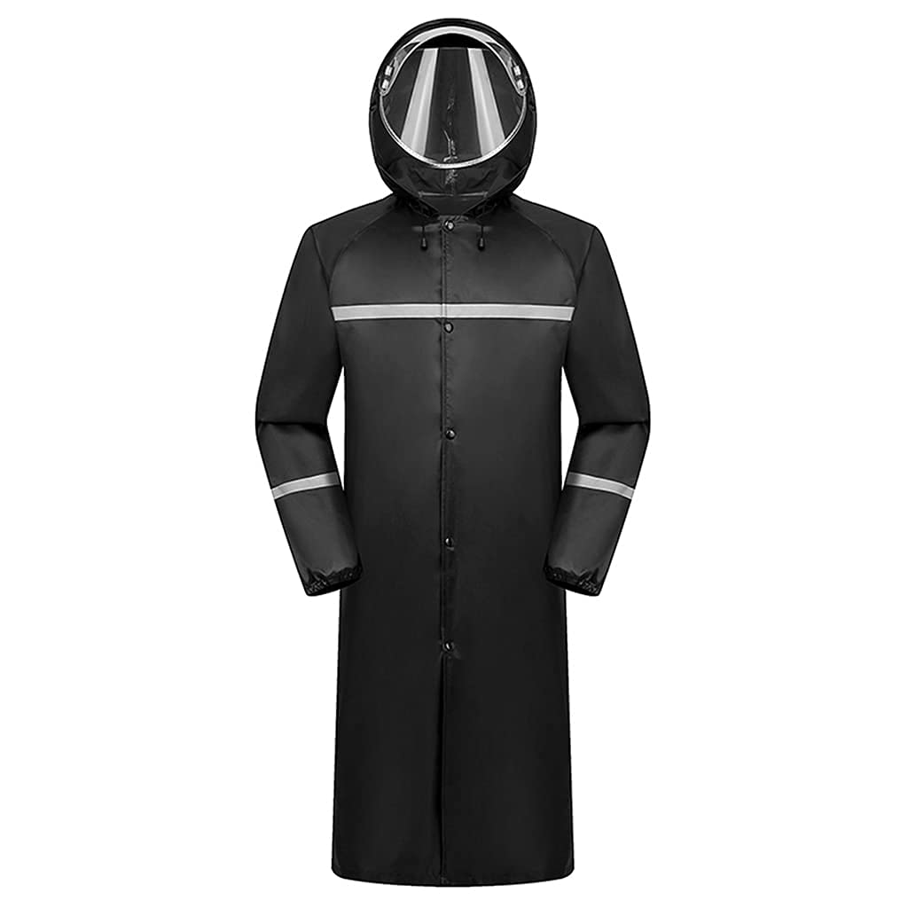 Imperméable réutilisable pour adulte poncho de pluie noir XL