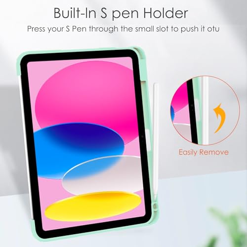 Protège-tablette iPad A16 2025 vert clair pour prendre des notes au bureau