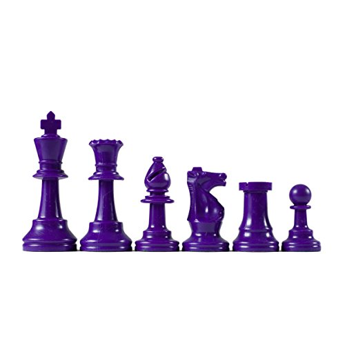 Wholesale Chess Staunton Colored Chess Pieces (Purple)