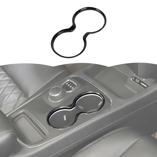Carcasa decorativa portavasos fibra carbono para Dodge Durango miniatura 1