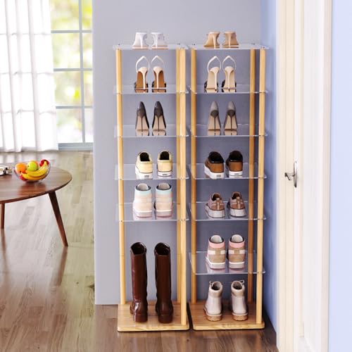Étagère à chaussures verticale sans outils et assemblage ultra facile