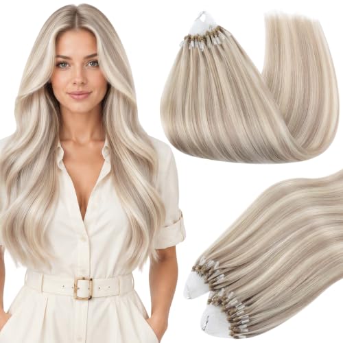 Full Shine Micro Bead Hair Extensions Human Hair 22 Inch 50g 50s