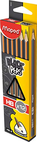 Giotto - Lapices de grafito hb blackpeps maped (12 unidades)