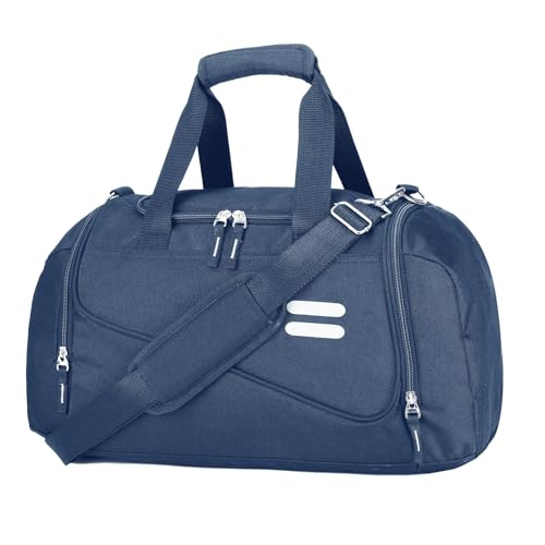 Image of Gym Bag for Men & Women - 30L Duffel Bag with Shoe Compartment, Weekender Water Resistant Duffle Bag for Travel, Sports, Fitness & Workouts, DarkBlue