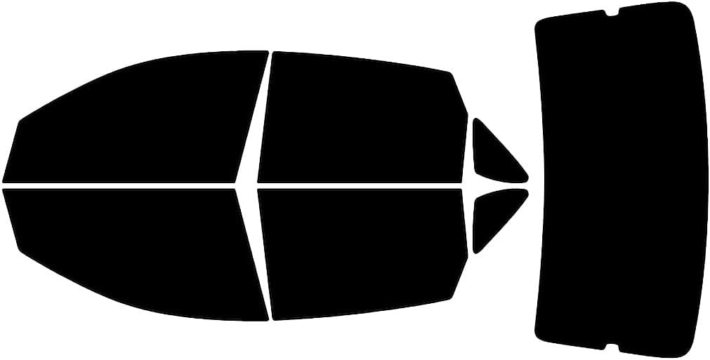 Rvinyl Window Tint Kit Compatible with Ford Focus 2008-2011 Sedan - Black 5% - Single Ply No Bubble Film - Do it Yourself Vehicle Complete Precut Kit