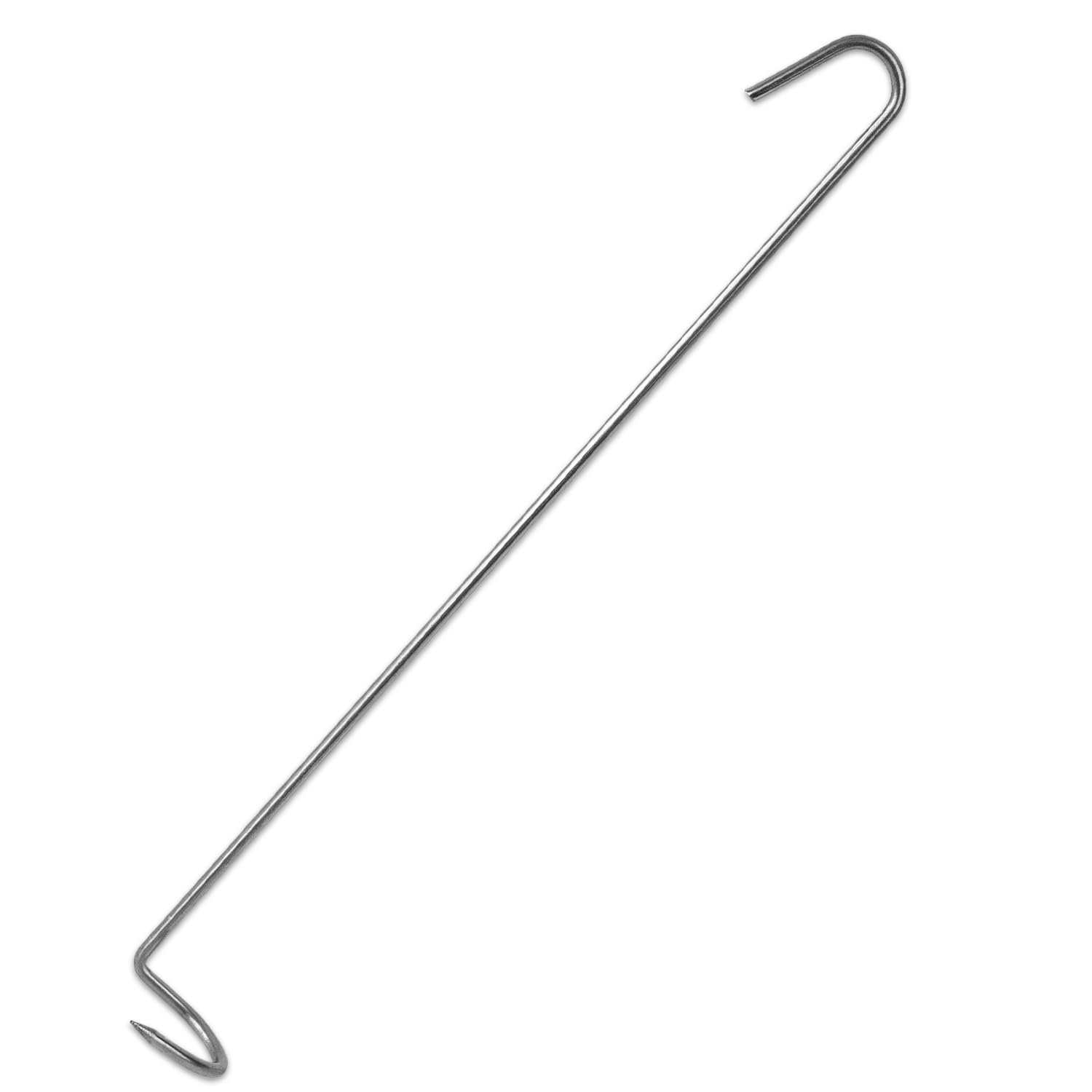 10 Stück Forellenräucherhaken 24cm gerade Edelstahl - Image 2