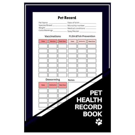 Pet Health & Vaccination Record Logbook