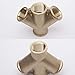 LTWFITTING Brass Pipe Female 4 Way Y Cross Fitting 1/2