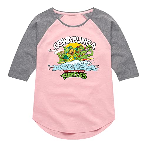 Teenage Mutant Ninja Turtles - Cowabunga - Girls Shirt Tail Raglan