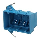 Carlon BH353A Switch/Outlet Box, New Work, 3 Gang 5.8 Inch by 3.8 Inch by 3.5 Inch, Blue