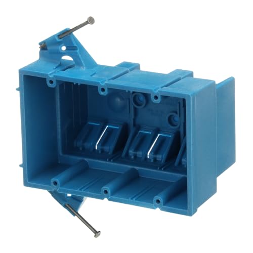 Carlon BH353A Switch/Outlet Box, New Work, 3 Gang 5.8 Inch by 3.8 Inch by 3.5 Inch, Blue