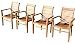 Produktbild ASS 4Stk ECHT Teak Design Gartensessel Gartenstuhl Sessel Holzsessel Gartenmöbel Holz sehr robust Modell: 4X Alpen