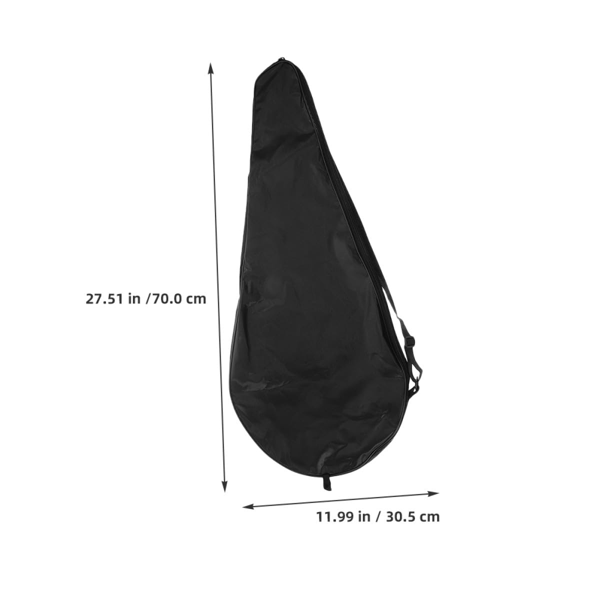 PRETYZOOM Raquettes de Tennis à Bandoulière Unique et Matériau Respirant Paquet Noir 2pcs en Tissu Oxford Rangement pour Sports de Plein Air et Entraînements Quotidiens