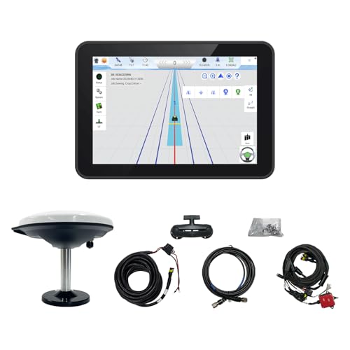 JY100 Plus Tractor Guidance System with Precision AG Software, Android10 Tablet, 4-inch High Accuracy by PPP, 1-inch by CORS, A-B line Guidance Compatible with Any Tractor CAT. John-Deere...