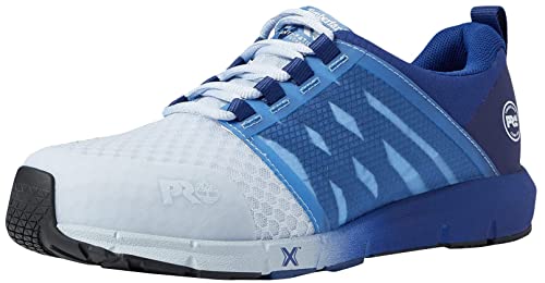 Image of Timberland PRO Women's Radius Composite Safety Toe Industrial Athletic Work Shoe, Blue /Ice, 9.5M