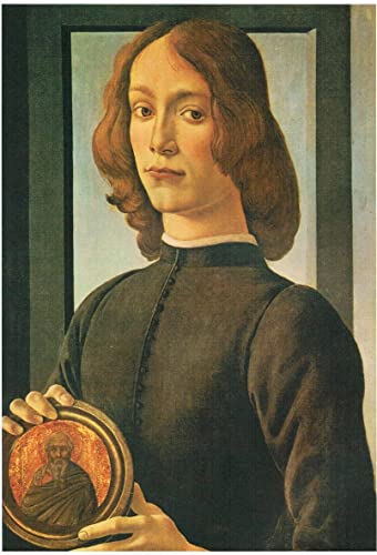 Sandro Botticelli portrait jeune homme au médaillon pour habiller un grand mur vide