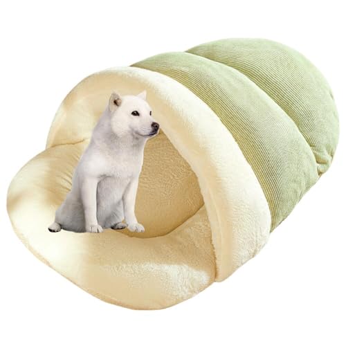 Lifetips 北海道犬(Hokkaido Inu) ペットベッド 犬猫兼用 冬用 寝袋型 ふわふわ クッション 保温 防寒 洗える 小型犬 中型犬 室内 おしゃれ 北欧風 ソファ ハウス 快眠グッズ 抱っこ感覚 多頭飼い対応 寝具 抗菌 防臭 速乾 低