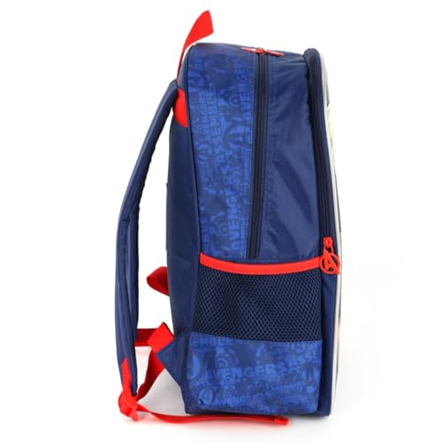 Luxcel, Mochila de Costa Infantil Escolar Azul Heróis Marvel Luxcel